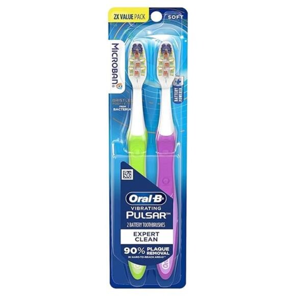 Oral-B Pro-Health Pulsar Battery Toothbrush, Soft, Blue , 2 Count (Pack of 1) - Picture 8 of 8